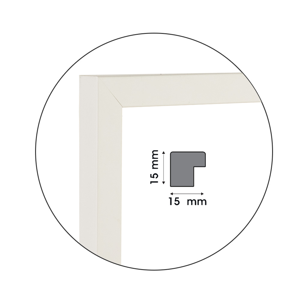 Рамка Perla Flat White | 1.5см